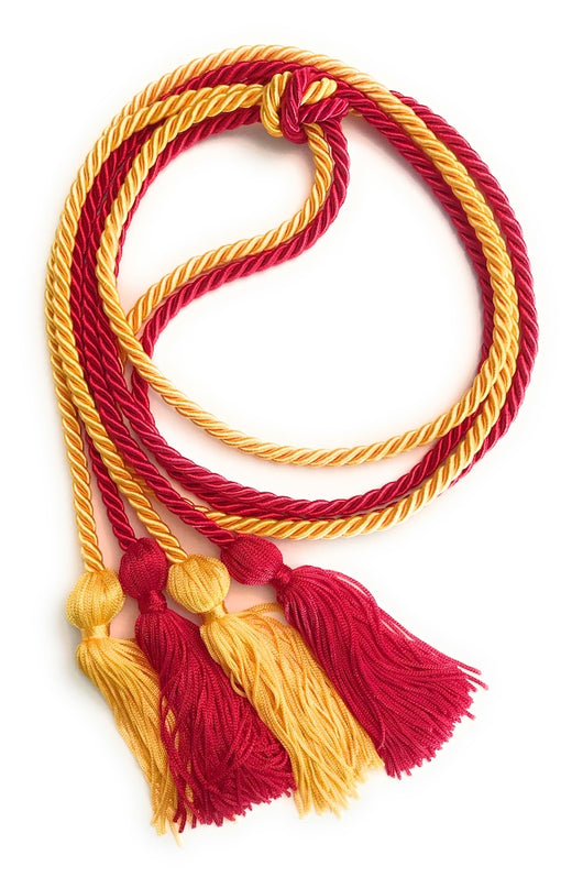 UIALECG Double Graduation Honor Cords - White and Gold,68 Long